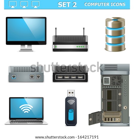 Vector Computer Icons Set 2