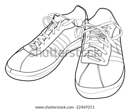 Vector Illustration Of Sport Shoes, Sneakers - 22469251 : Shutterstock