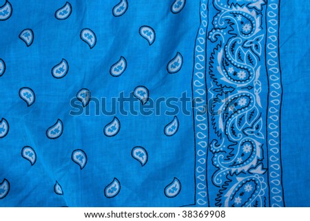 Blue Cotton Bandana (Floral) - Scarf World - Women's Scarves, Men