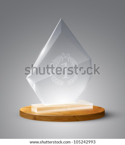 vector glass trophy