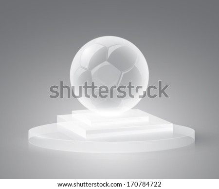 Vector glass trophy