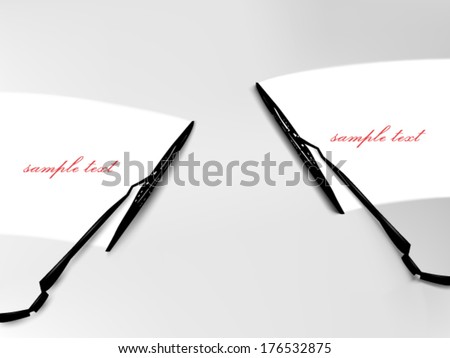 vector windscreen wiper illustration 