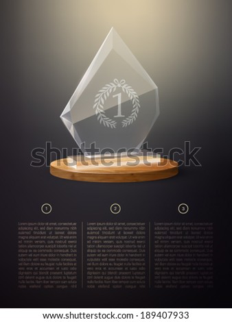 vector glass trophy