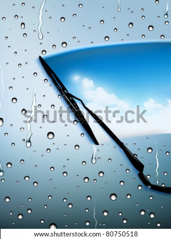 vector windscreen wiper illustration