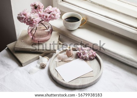 Similar – Image, Stock Photo Vintage coffee table with plates and cups