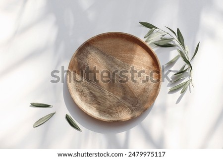 Similar – Image, Stock Photo Wedding Table place with a card over envelope near flowers and feathers, mockup