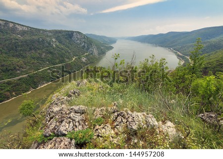 Danube gorge,seen from the Romanian side