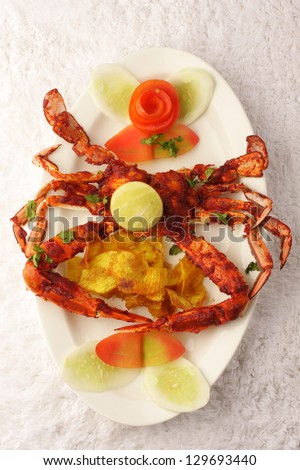 South Indian  crab masala fry, it is very tasty seafood recipe. can take as main course and a tasty dish for dinner and lunch.