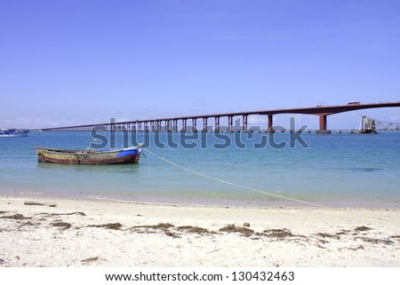 The Pamban Bridge, is a cantilever bridge in  Rameswaram on Pamban Island to mainland India. It is the second longest sea bridge in India (after Bandra-Worli Sea Link) at a length of about 2.3 km.