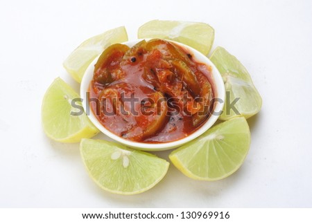 lime pickle with fresh lime