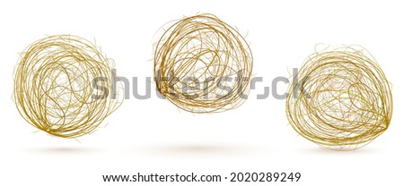 Tumbleweed. Set of vector illustrations for desert or steppe landscape. Dry herb, rolling in the wind, with a thin twig, like a tangled ball of thread. Metaphor for nomads and vagabonds. 