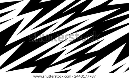  Abstract sharp seamless pattern with zigzags, arrows and triangles. Wavy geometric lightning background for covers or textile print. Sharp, chaotically scattered zigzag arrows.