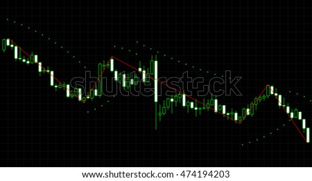Japan candlestick charts. Vector illustration. Forex financial diagram. Analysing stock market data. Tools of technical analysis. Share price quotes.