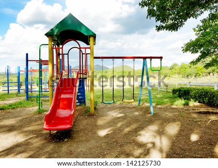Children playground in the park