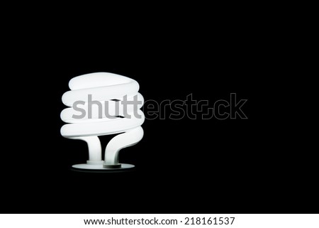 Energy efficient light bulb with black background