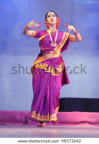 HYDERABAD,AP,INDIA-MARCH 21:Artists present Dance ballet Matru Devo Bhava on the International Mothers\' Day at ravindra bharati on March 21,2012 in Hyderabad, India.Mothers in mythology were shown.