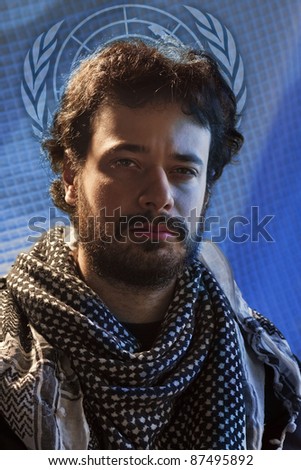 Palestinian Guy thinking on the future