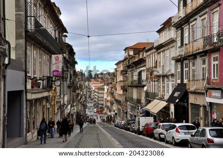 PORTO, PORTUGAL - DECEMBER 7, 2012: Architecture of Porto, Portugal. Porto is the second largest city in Portugal and it was called the European Culture Capital in 2001.