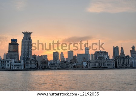 sunset of Shanghai