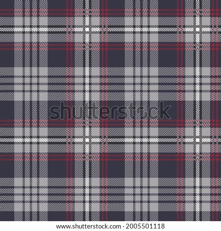 Auld Lang Syne gray tartan plaid. Scottish fabric pattern.
