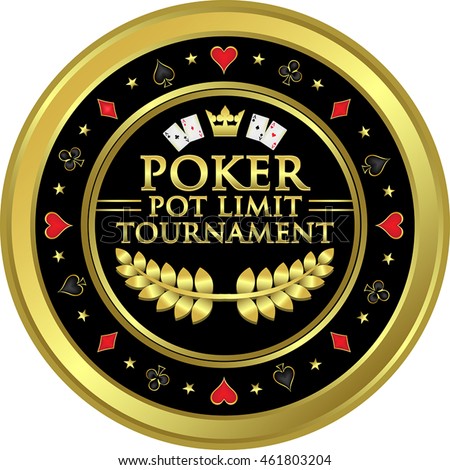 Poker Pot Limit Tournament Label