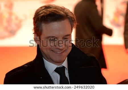 BERLIN - GERMANY - February 3: Colin Firth at the German premiere from Kingsman: The Secret Service at CineStar,Sony Center on February 3, 2015 in Berlin, Germany.