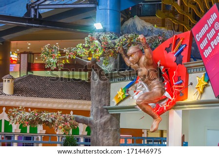 GENTING HIGHLANDS, MALAYSIA - DEC 21 : Ninja Turtles figure in First World Plaza on Dec 21,13 in Genting Highlands. It\'s a shopping centre, consists of shops, restaurants, an indoor theme park, ect.