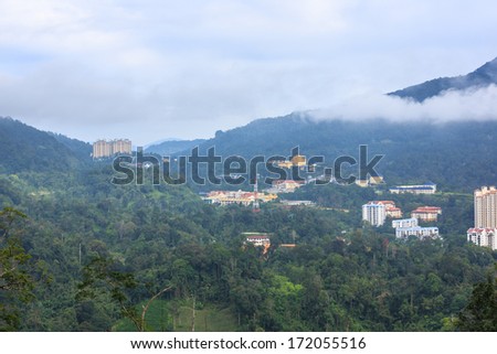 GENTING HIGHLANDS, MALAYSIA - DECEMBER 22 : Landscape of Genting Highlands on Dec 22,13 in Malaysia. It is a hill resort in Malaysia developed by Genting Group.