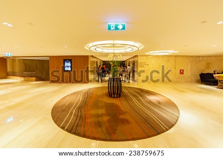 BANGKOK - AUG 11: Hall way of Seminar room, Centara Grand Hotel on Aug 11, 2014 in Bangkok. It was first opened in 1982, later managed by the new founded hotel management group, Central Hotel&Resorts.