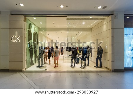 BANGKOK - DEC 5: Calvin Klein shop at Central World on Dec 5, 2014 in Bangkok. Central World is a shopping plaza and complex which is the sixth largest shopping complex in the world.