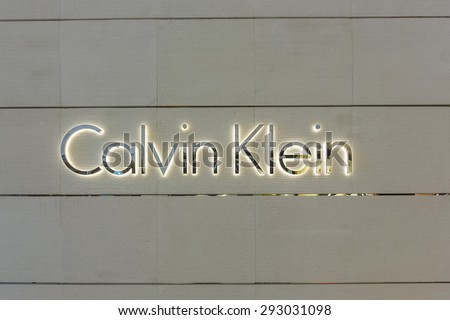 BANGKOK - DEC 5: Calvin Klein logo at Central World on Dec 5, 2014 in Bangkok. Central World is a shopping plaza and complex which is the sixth largest shopping complex in the world.