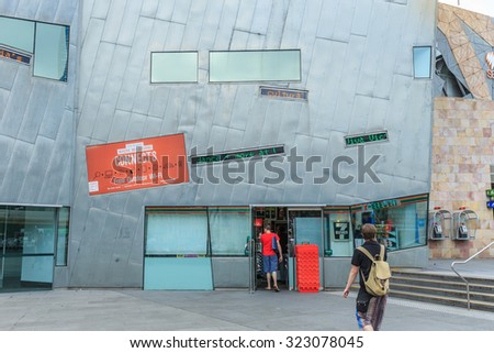 MELBOURNE, AUSTRALIA - MAR 19: Federation Square on Mar 19, 2015 in Melbourne. It is a mixed-use development in the inner city of Melbourne, covering an area of 3.2 hectares.