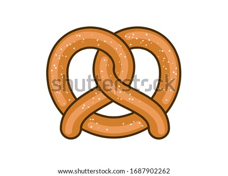 Pretzel icon vector. Salty pretzel vector. Salty pastry icon. Pretzel isolated on a white background
