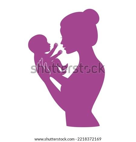 Similar – Image, Stock Photo Happy mother holding newborn child