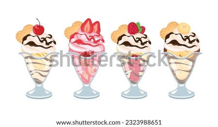 Similar – Image, Stock Photo Raspberry ice cream in tray. Homemade ice cream