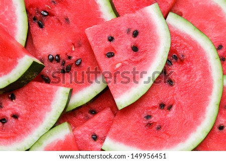 pieces of fresh watermelon as background