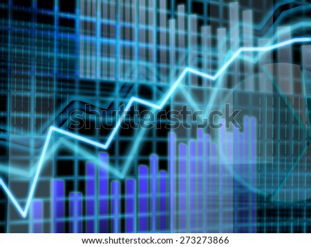 Finance data graph concept background