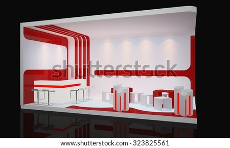 blank modern booth exhibition design