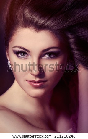 Beautiful Woman Portrait. Beautiful face model.