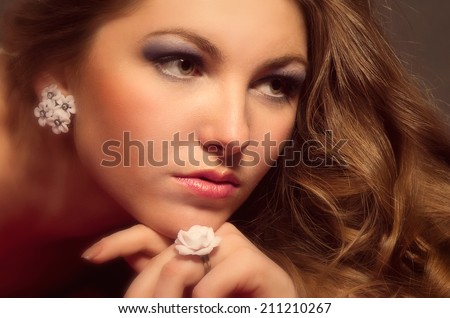 Beautiful Woman Portrait. Beautiful face model