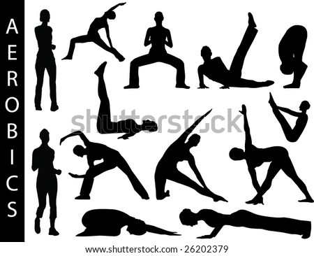 A Collection Of Fitness Silhouettes - Check Out My Portfolio For Other ...