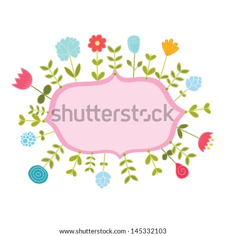 wedding invitation. flowers - summer bright background. floral frame. save the date floral card.
