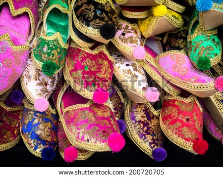 Turkish Slippers on a market in Istanbul
