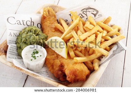 traditional British fish and chips