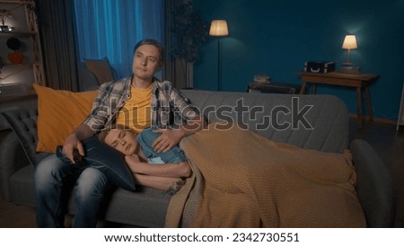 Similar – Image, Stock Photo young woman asleep in bed at night