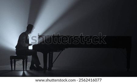 Similar – Image, Stock Photo pianist at a music concert