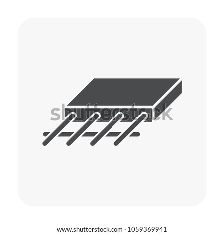 Reinforced concrete slab vector icon. Prefabricated structure for house building casting from composite material i.e. cement, aggregate, rod of steel, metal or rebar. Flat and strong for construction.