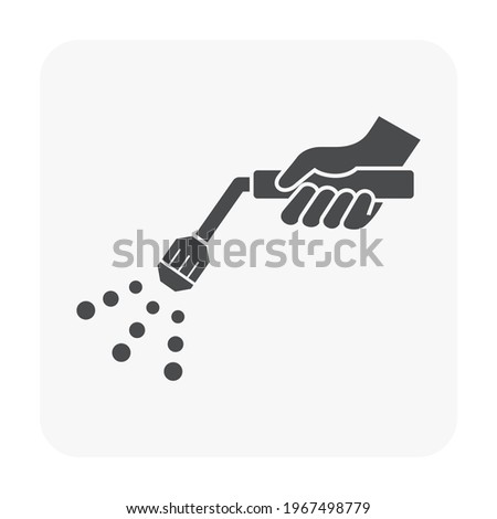 Spray or sprayer vector icon. Include nozzle for spraying liquid, water or chemical i.e. herbicide, pesticide, insecticide or fertilizer for farmer, worker using in agriculture farm, field and garden. ストックフォト © 