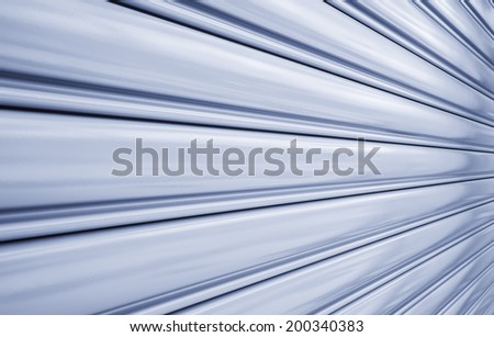 Perspective of rolling door or shutter door pattern, outside  (new and clean surface).
