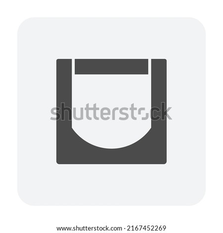 Drain gutter and cover vector icon. May called trench, ditch, street or concrete gutter for irrigation, stormwater drainage system by drain water from lawn, garden, yard, road, city, driveway to sewer ストックフォト © 